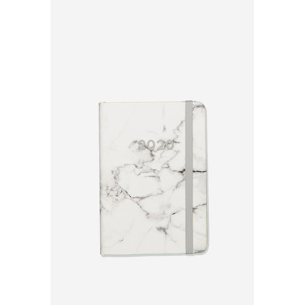 TYPO 2020 A6 Weekly Buffalo Diary White Marble