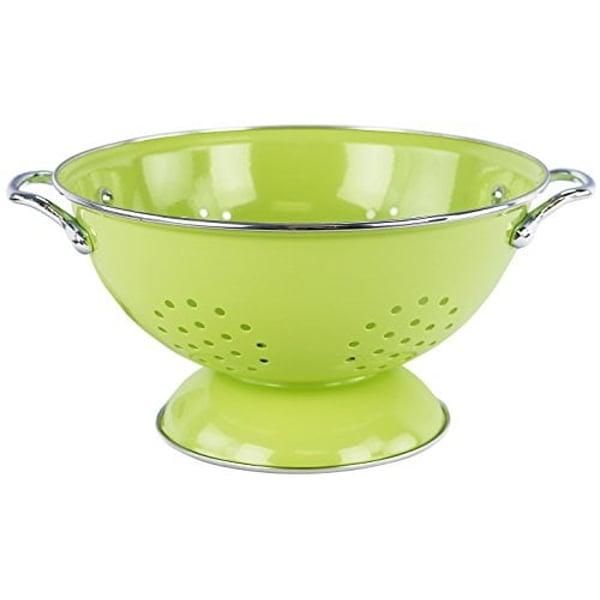 Calypso Basics By Reston Lloyd Powder Coated Enameled Colander, 3 Quart, Lime