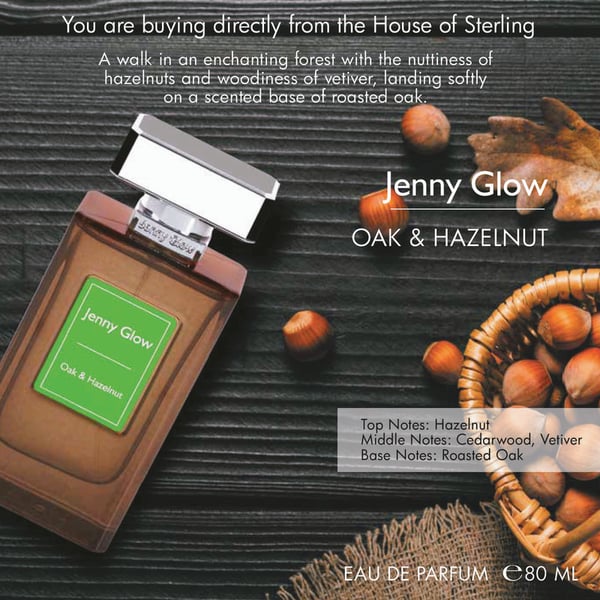 Jenny Glow Oak & Hazelnut for Unisex, Pure Perfume, Eau De Parfum 80ml Light Green, from House of Sterling
