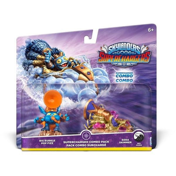 Skylanders Superchargers Supercharged Combo Pack Big Bubble Pop Fizz + Soda Skimmer
