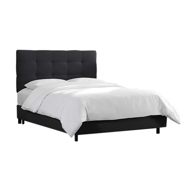 Buy Asghar Furniture Filey Tufted Bed Black, Super King Without