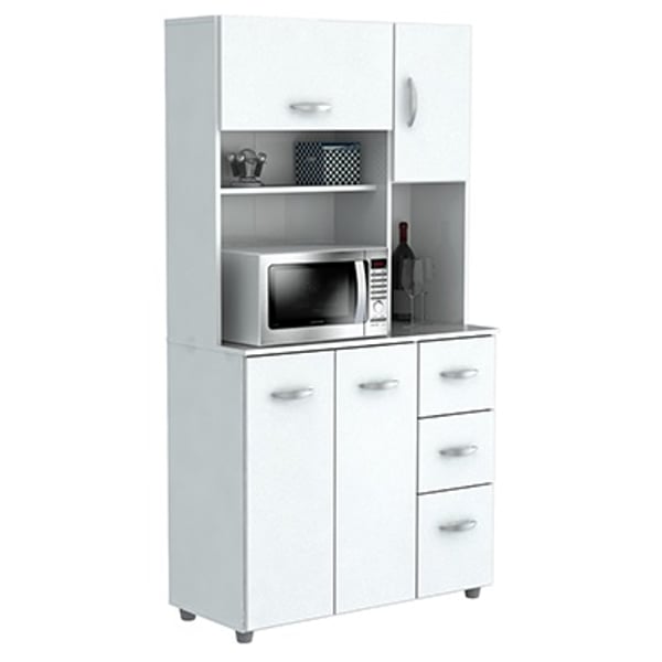 AtoZ Furniture KS-988218-1 White Kitchen Storage Cabinet Kitchen Storage AtoZ Furniture KS-988218-1 White Kitchen Storage Cabinet Kitchen Storage