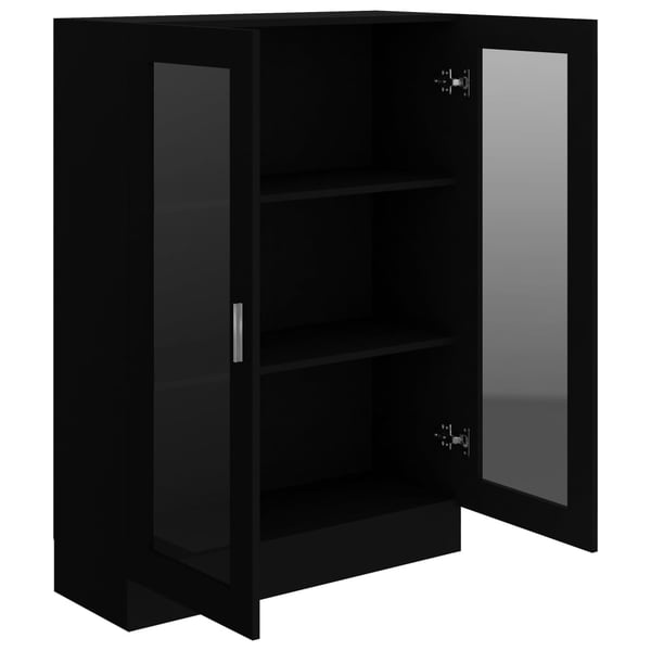 vidaXL Vitrine Cabinet Black 82.5x30.5x115 cm Engineered Wood vidaXL Vitrine Cabinet Black 82.5x30.5x115 cm Engineered Wood