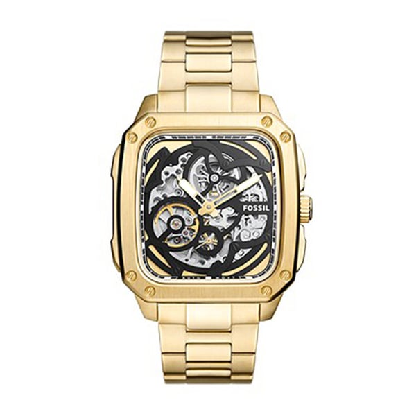Fossil Mens Inscription Stainless Steel Watch - Bq2573
