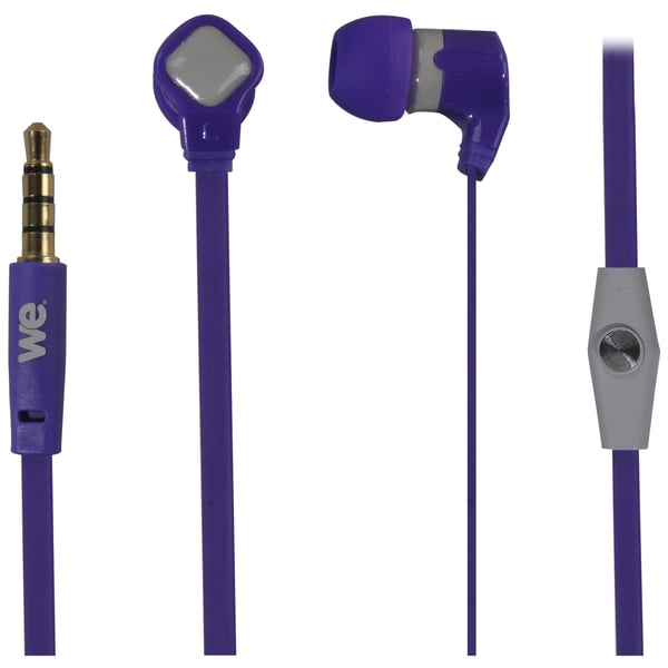 We Earphone With Mic 1.20M Purple/Grey