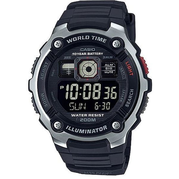 Casio Black Resin Men Watch AE-2000W-1BVDF Casio Black Resin Men Watch AE-2000W-1BVDF