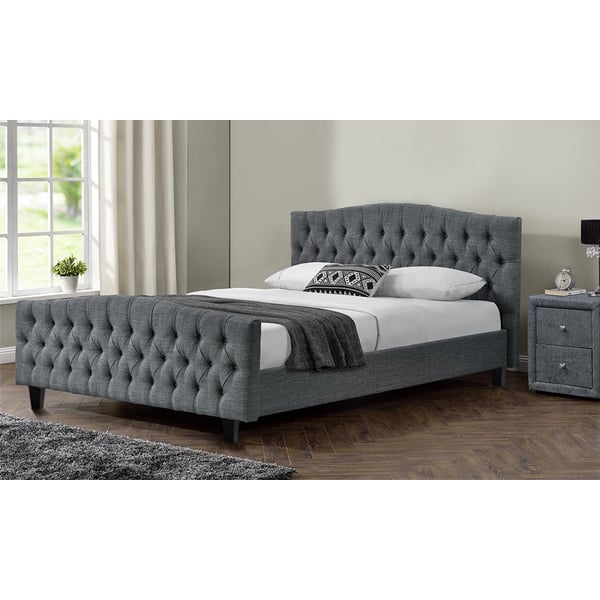 Crushed velvet super king shop bed with mattress