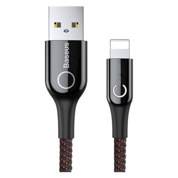 Baseus C-Shaped Light Intelligent Power Off Lightning Cable Black 1m Baseus C-Shaped Light Intelligent Power Off Lightning Cable Black 1m