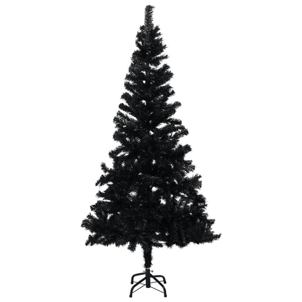 vidaXL Artificial Christmas Tree with Stand Black 180 cm PVC