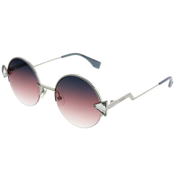 Fendi Rainbow FF 0243 TJV FF Silver Round Metal Sunglasses