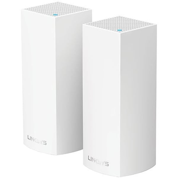 Linksys WHW0302 Velop Tri-Band AC4400 Modular True Whole Home Wi-Fi Mesh System - Pack of 2 Linksys WHW0302 Velop Tri-Band AC4400 Modular True Whole Home Wi-Fi Mesh System - Pack of 2