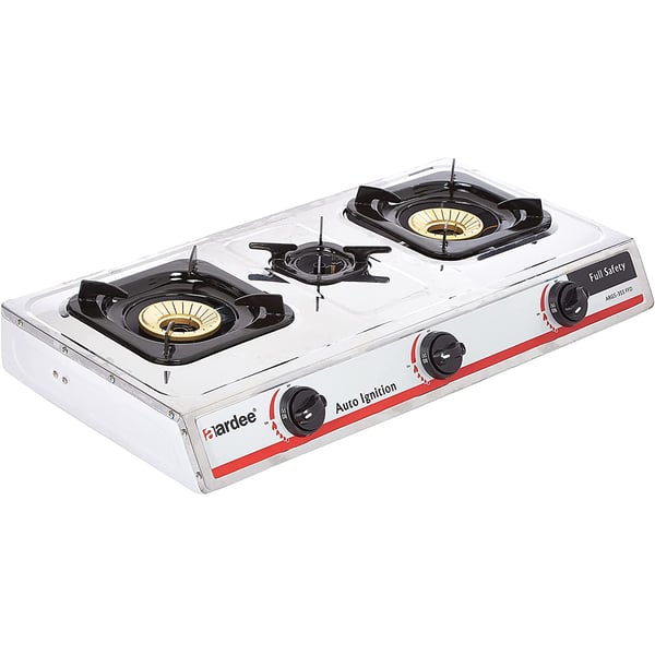 Buy Aardee 3 Burner Table Top Gas Stove Silver Args 3ssffd Online