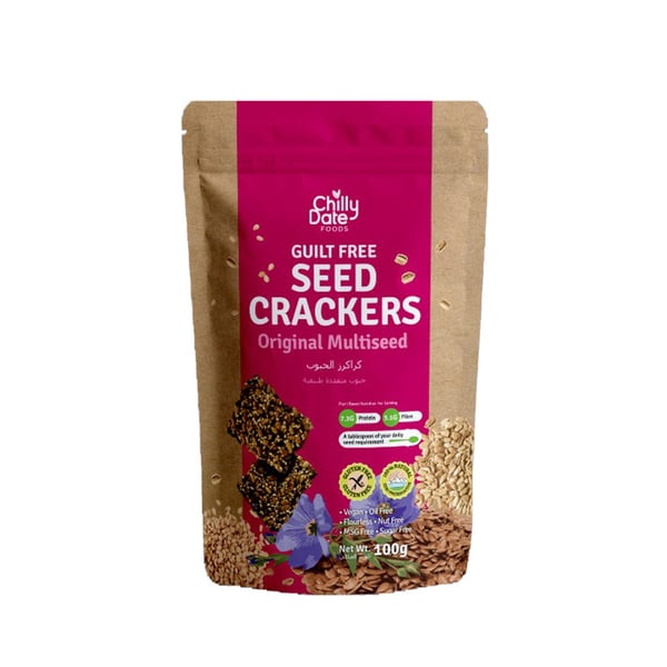 Chilly Date - Guilt Free Seed Crackers - Original Multiseed - 100gms