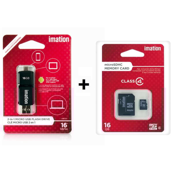 Imation 66000123589 2in1 Micro USB Flash Drive 16GB+ YP030700238 Micro SD 16GB+ TDK EB5 Headphone