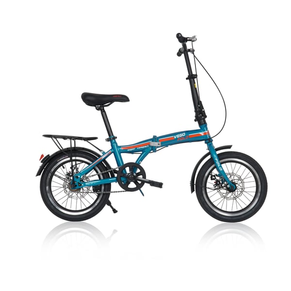 Vego Fold 16 Inch Single Speed Folding Bike - Blue