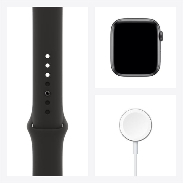 Apple Watch Series 6 GPS+Cellular 44mm Space Grey Aluminum Case with Black Sport Band - Middle East Version