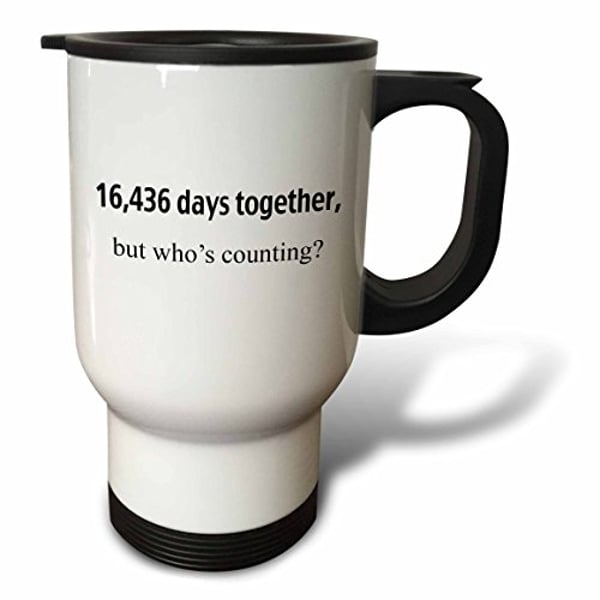3Drose 18262 Days Together, But Who's Counting Happy 50Th Anniversary Travel Mug, 14-Ounce, Stainless Steel 3Drose 18262 Days Together, But Who's Counting Happy 50Th Anniversary Travel Mug, 14-Ounce, Stainless Steel