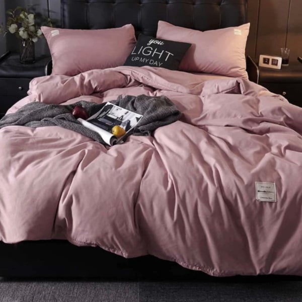 Buy Deals For Less Luna Home King Size 6 Pcs ( Duvet Cover 220×240,  Bedsheet 200×200+30cm, 4 Pillow Covers 50×75 Cm) Bedding Set, Flowers  Design Blush Pink Color Online in UAE