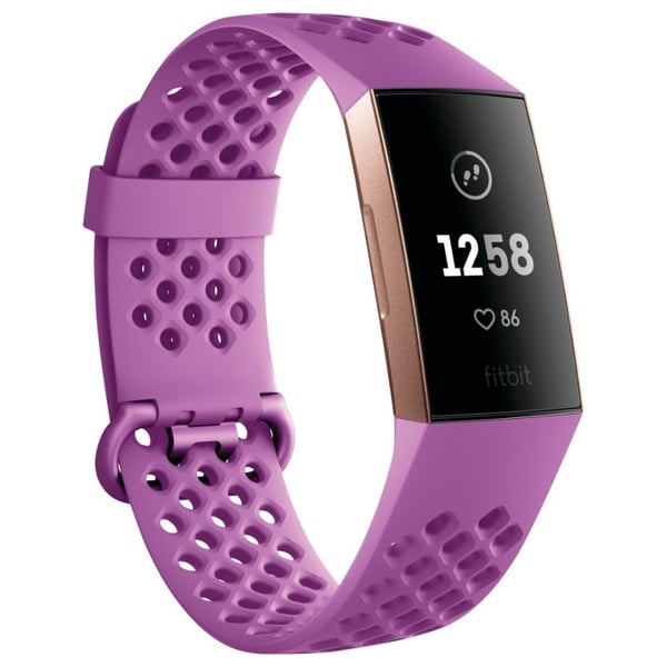 Fitbit Charge 3 Advanced Fitness Tracker - Berry/Rose Gold Aluminum