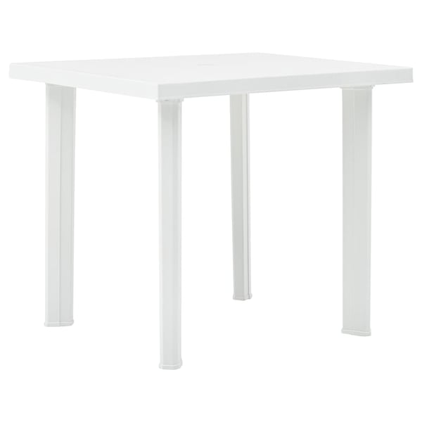 vidaXL Garden Table White 80x75x72 cm Plastic vidaXL Garden Table White 80x75x72 cm Plastic
