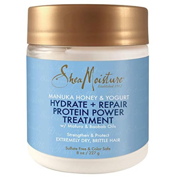 SHEA MOISTURE Manuka Honey And Yogurt Hydrate + Repair Protein-Strong Treatment, 8 Oz SHEA MOISTURE Manuka Honey And Yogurt Hydrate + Repair Protein-Strong Treatment, 8 Oz