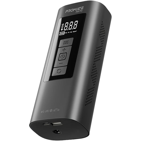 Promate Aerify Portable Air Compressor with Power Bank 6000mAh Black 150PSI Promate Aerify Portable Air Compressor with Power Bank 6000mAh Black 150PSI