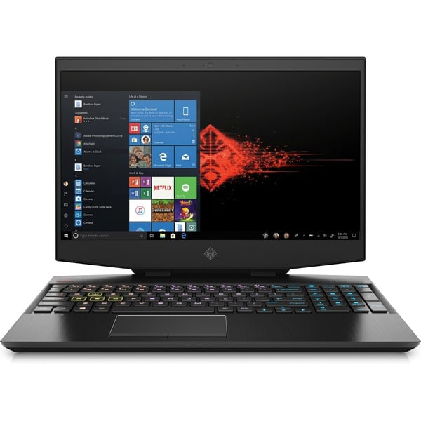 HP OMEN 15-DH1000NE Gaming Laptop - Core i7 2.6GHz 16GB 1TB 6GB Win10 15.6inch FHD Black English/Arabic Keyboard