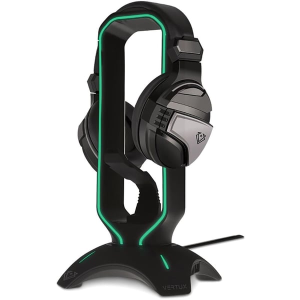 Vertux EXTENT Headphone Stand & USB Hub Black Vertux EXTENT Headphone Stand & USB Hub Black