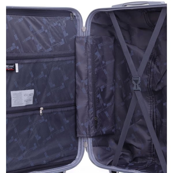 Para John ABS Luggage Travel Trolley With 4 Wheels 3pcs Set Black Para John ABS Luggage Travel Trolley With 4 Wheels 3pcs Set Black
