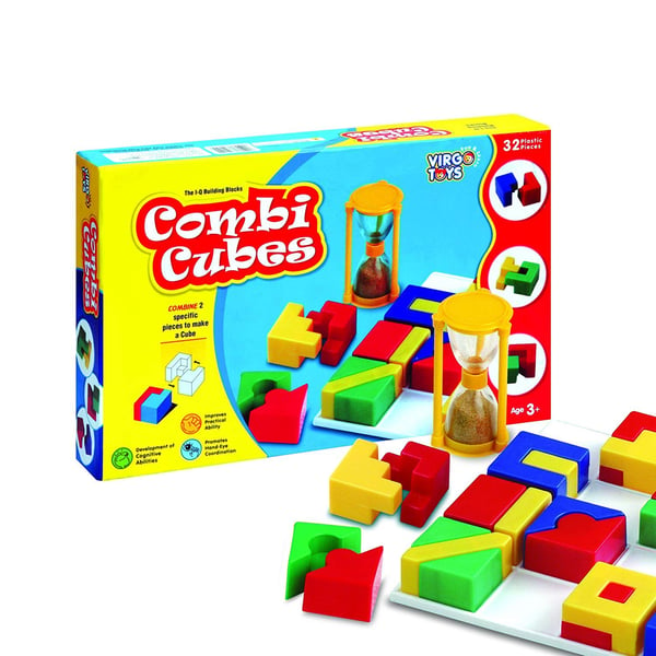 Virgo Toys Combi Cubes Game Multicolour - 32 Pieces, VT005