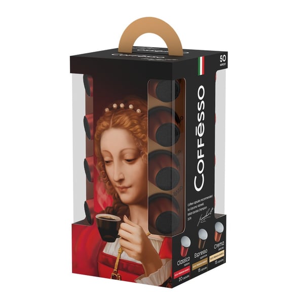 Coffesso Capsules Set Collection Pack 250g Of 50 Coffee Capsules Coffesso Capsules Set Collection Pack 250g Of 50 Coffee Capsules