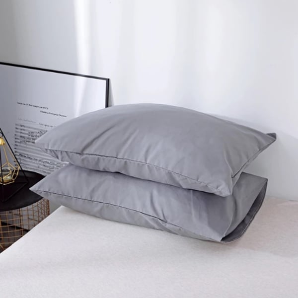 Luna Home Premium Collection Queen/double Size 6 Pieces Bedding Set Without Filler, Plain Anchor Grey Color Luna Home Premium Collection Queen/double Size 6 Pieces Bedding Set Without Filler, Plain Anchor Grey Color