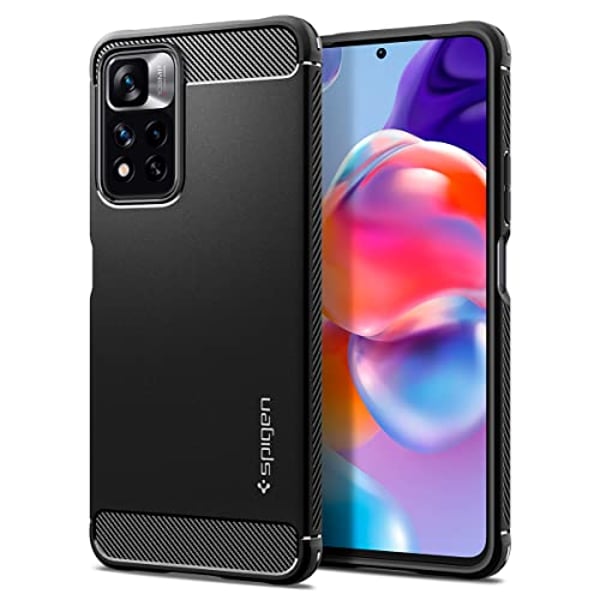 Spigen Rugged Armor Designed For Xiaomi Redmi Note 11 Pro+ 5g Case Cover - Matte Black