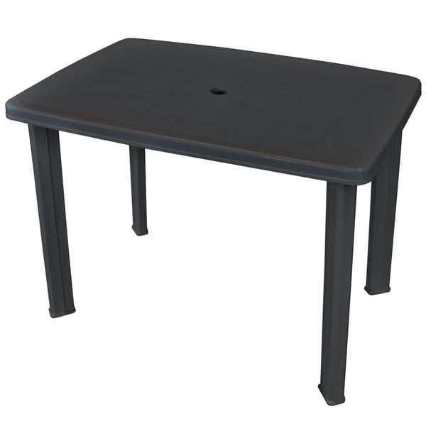 vidaXL Garden Table Anthracite 101x68x72 cm Plastic vidaXL Garden Table Anthracite 101x68x72 cm Plastic