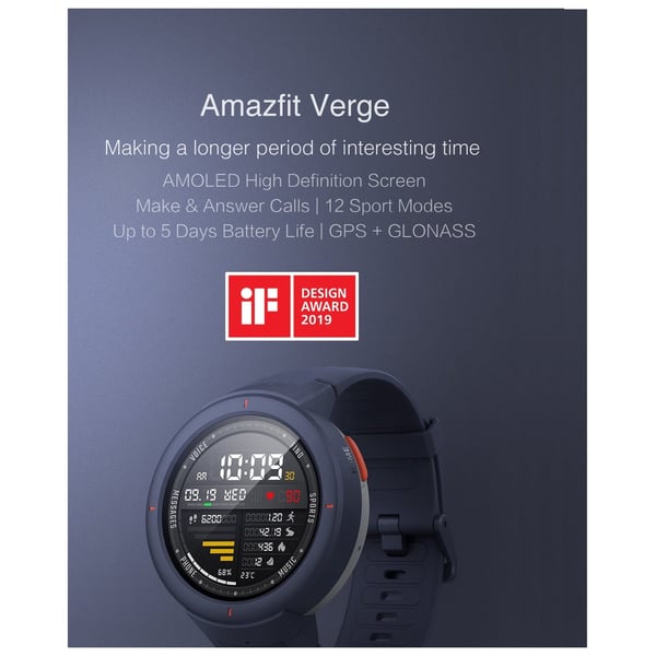 amazfit verge size mm