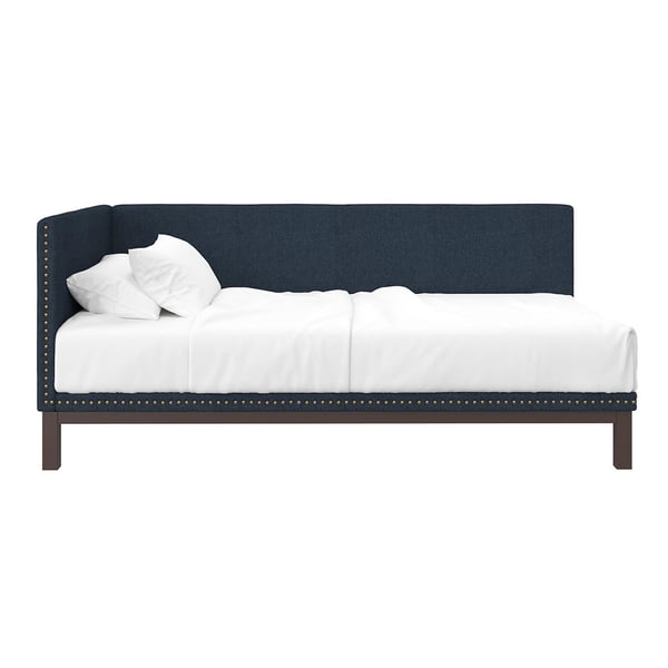 These white wooden daybed come with modern aesthetic appearances that can also blend well in hotels, restaurants and bars. mid century grey upholstered modern daybed with mattress day bed blue