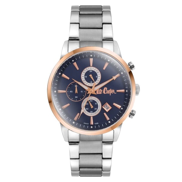 Lee Cooper, LC06961.590, Mens Analog Watch, Blue Dial Multi-Function 3 Hands Stainless Steel Strap Lee Cooper, LC06961.590, Mens Analog Watch, Blue Dial Multi-Function 3 Hands Stainless Steel Strap