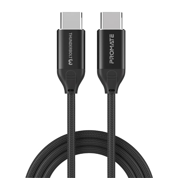 Promate USB-C to USB-C Thunderbolt 3 Sync/Charge Cable, 100W PD, 20Gbps Data Speed, ThunderLink-C20+