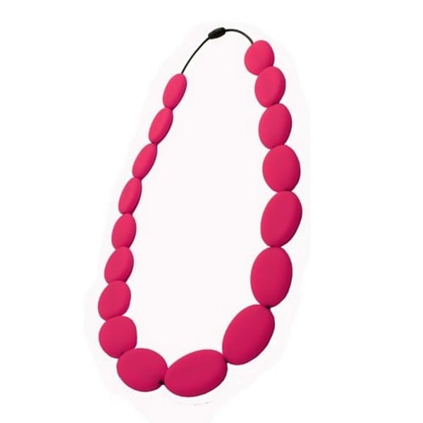 Nibbly Bits - Flat Bead Necklace Scarlet Red Nibbly Bits - Flat Bead Necklace Scarlet Red