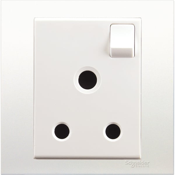 Schneider Vivace 15a Switch Socket White 1 Gang Kb15/15 Schneider Vivace 15a Switch Socket White 1 Gang Kb15/15