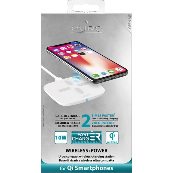 Puro 10W Ipower QI Charger White Puro 10W Ipower QI Charger White