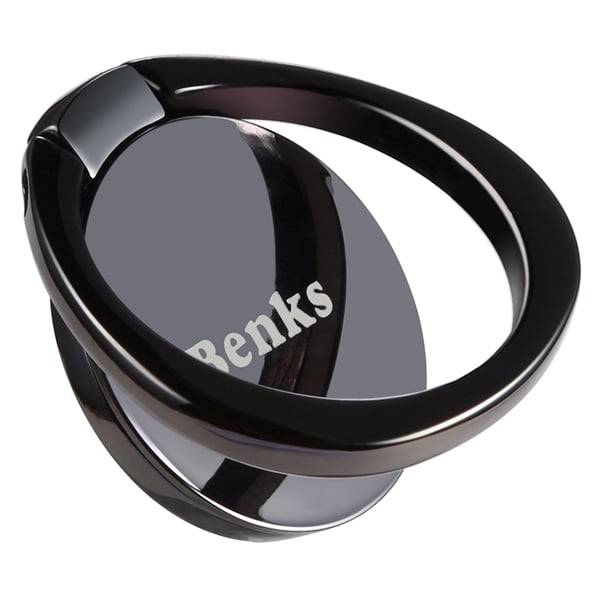 Benks Iring 360 Magnetic Circle Type Rotating Metal Ring Kickstand Black For Mobile Phone - 600455