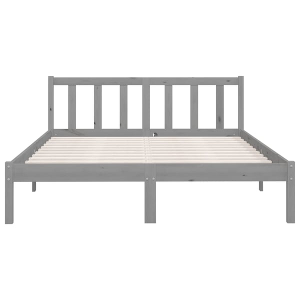 vidaXL Bed Frame Grey Solid Pinewood 160x200 cm vidaXL Bed Frame Grey Solid Pinewood 160x200 cm
