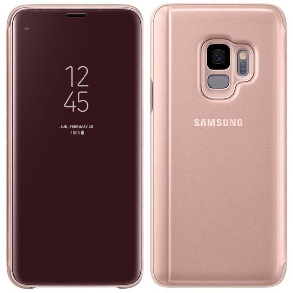 Samsung Clear View Standing Cover Gold For Galaxy S9 Samsung Clear View Standing Cover Gold For Galaxy S9