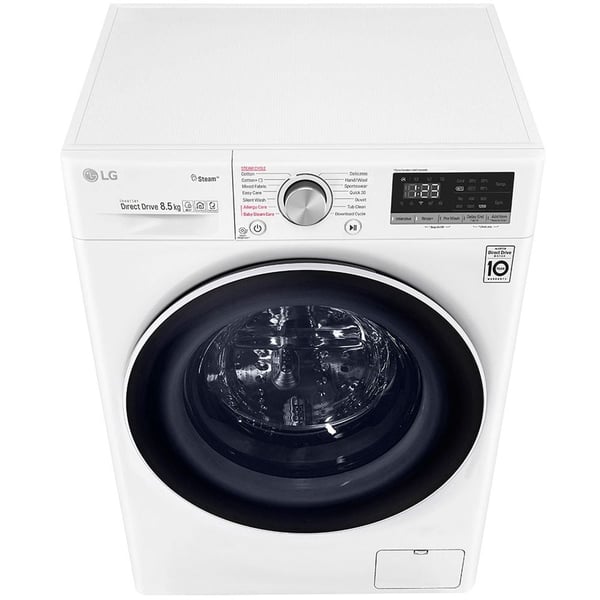 LG Front Load Washer 8.5 kg F2V5GYP0W, AI DD™, Steam+™, Bigger Capacity LG Front Load Washer 8.5 kg F2V5GYP0W, AI DD™, Steam+™, Bigger Capacity