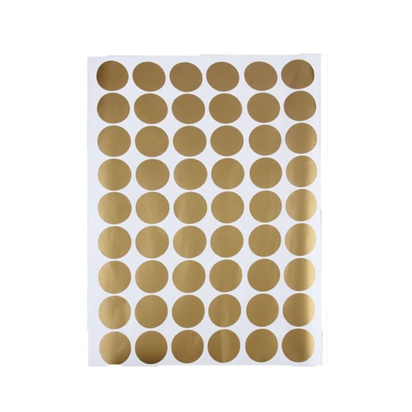 Urban Utility - Gold Plated Round Dot Pattern wall Sticker For Home Living Bedroom Decoration (Gold)