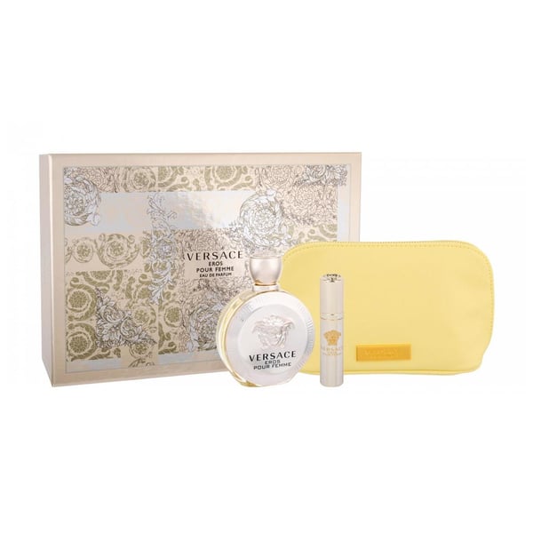 Versace Eros Pour Femme Gift Set For Women (Eros Pour Femme 100ml EDP + Eros Pour Femme 10ml EDP + Bag)