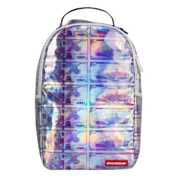 Sprayground Hologram Money Silver Unisex Backpack 18