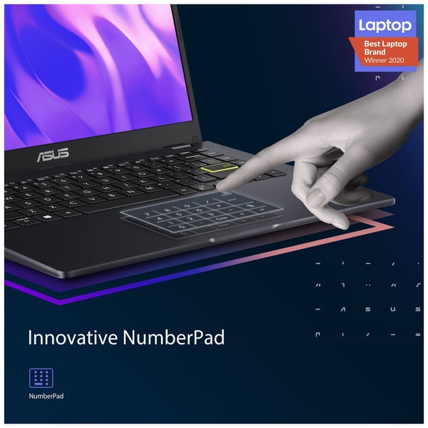 Asus E410MA-EK042T Laptop - Celeron 1.1GHz 4GB 512GB Shared Win10 14inch FHD Peacock Blue English/Arabic Keyboard Asus E410MA-EK042T Laptop - Celeron 1.1GHz 4GB 512GB Shared Win10 14inch FHD Peacock Blue English/Arabic Keyboard