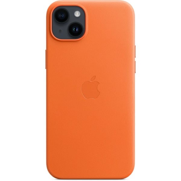 Apple iPhone 14 Plus Leather Case Orange with MagSafe